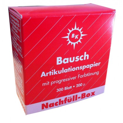 Bausch BK1002 Articulating Paper REFILL Box for BK02 - 200u - Red - 300 Strips